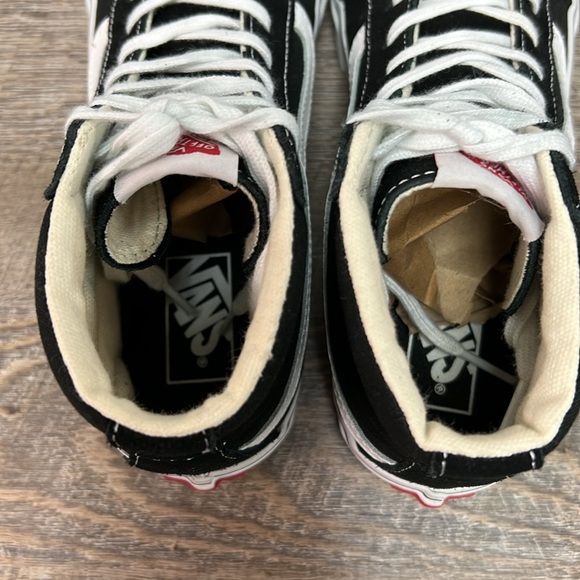 SOLD IN STORE Vans Sk8-Hi Slim High Top Canvas and Suede Skateboarding Shoes - Picture 5 of 8